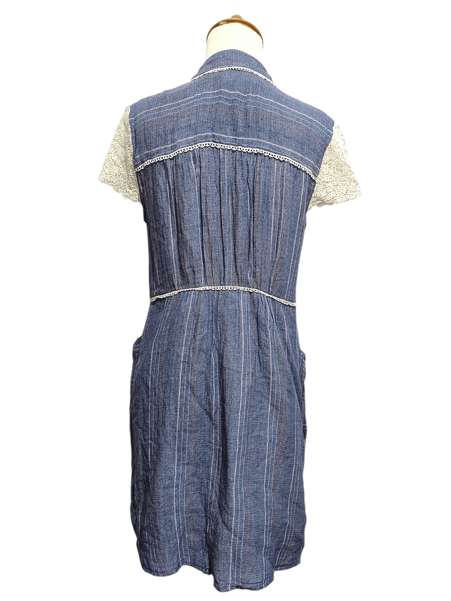 Paul & Joe Paul & Joe Sister Womens Striped Short Sleeve Midi Dress Size XS / US 0-2 / IT 36-38 - 7 Thumbnail