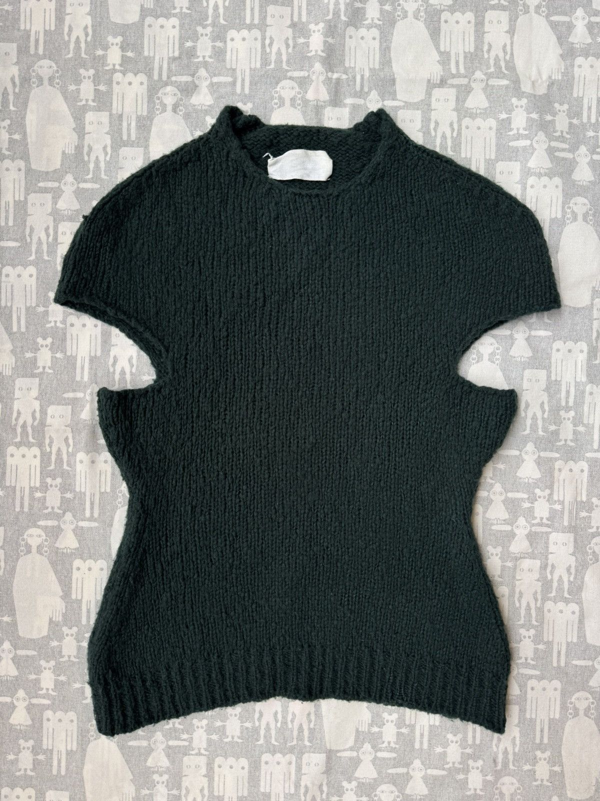 Maison Martin Margiela AW98 Slits Armholes Flat Knitted Top