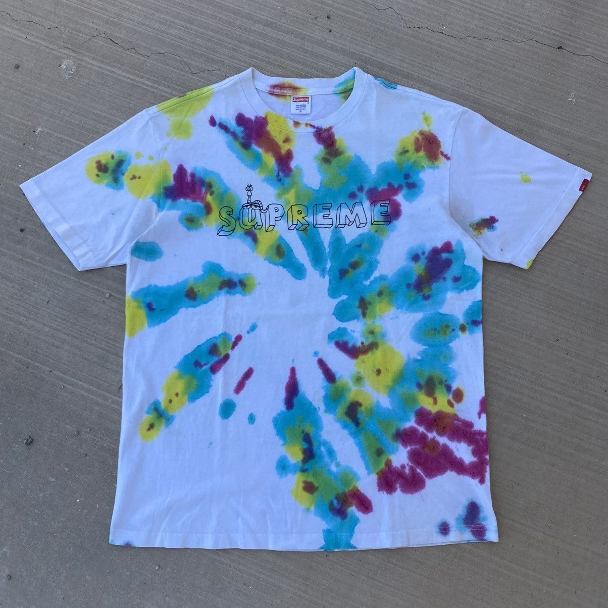Supreme Vintage Supreme Wtaps T-Shirt White Tie Dye 2007 Designer Size US XL / EU 56 / 4 - 9 Thumbnail