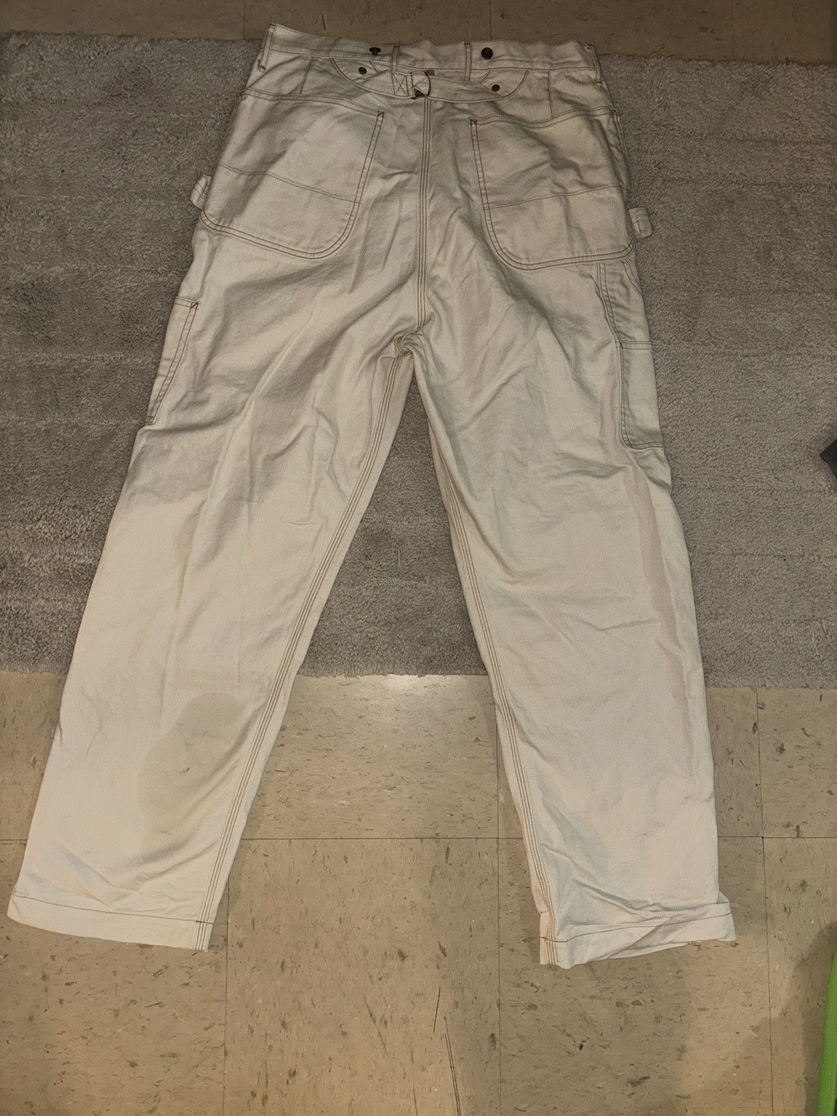 Kapital KAPITAL Lumber Tapered Embroidered Canvas Trousers white Size US 30 / EU 46 - 13 Thumbnail