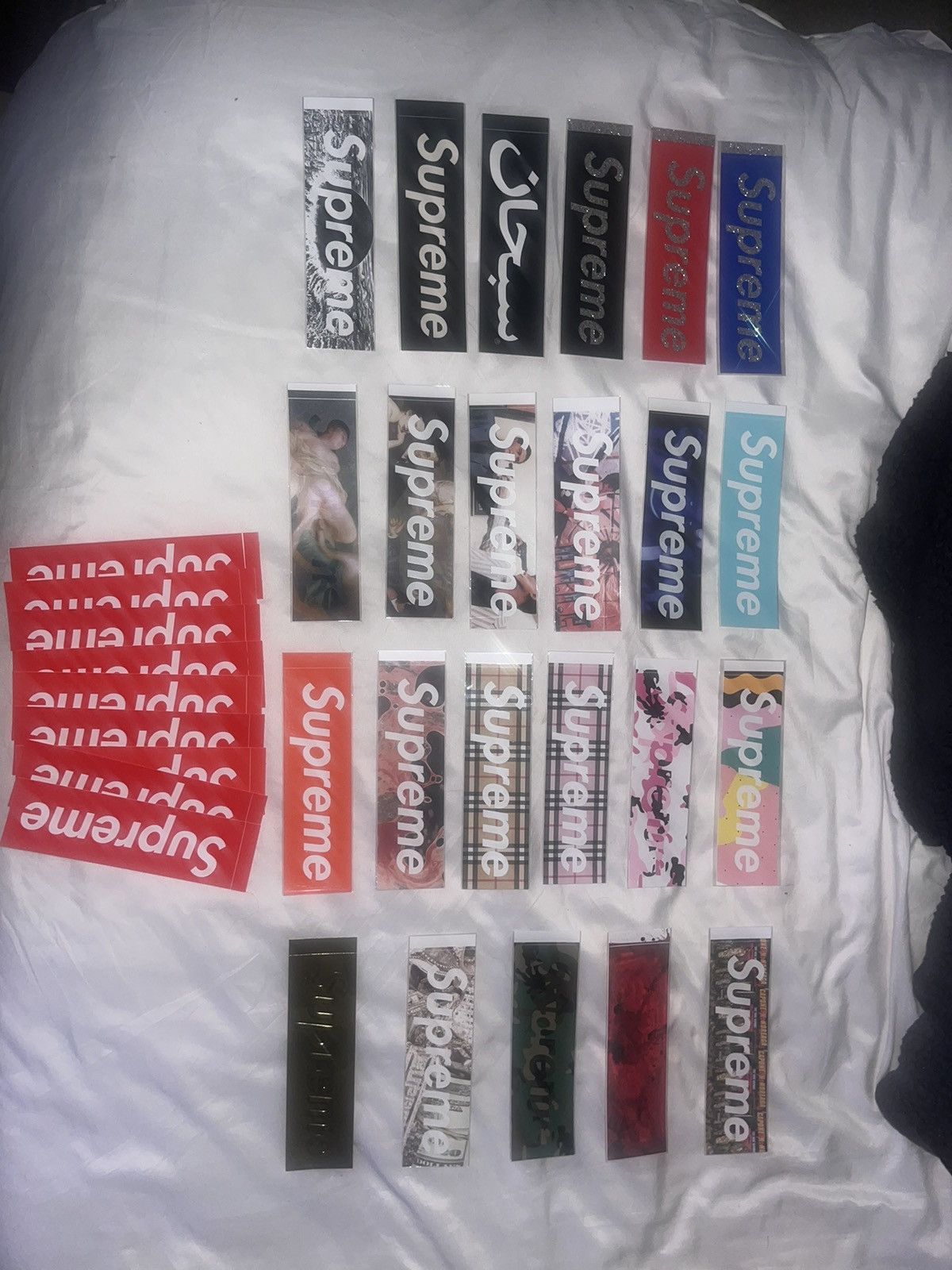 image of Supreme Box Logo Stickers Lot in White, Men's