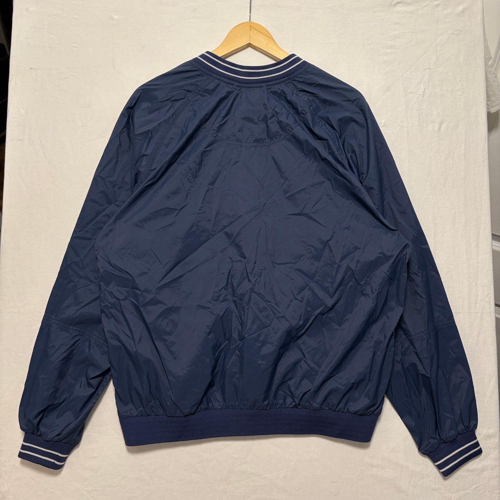 Nike VTG 90's Nike Center Swoosh Windbreaker Jacket Navy Men's XL Size US XL / EU 56 / 4 - 3 Thumbnail