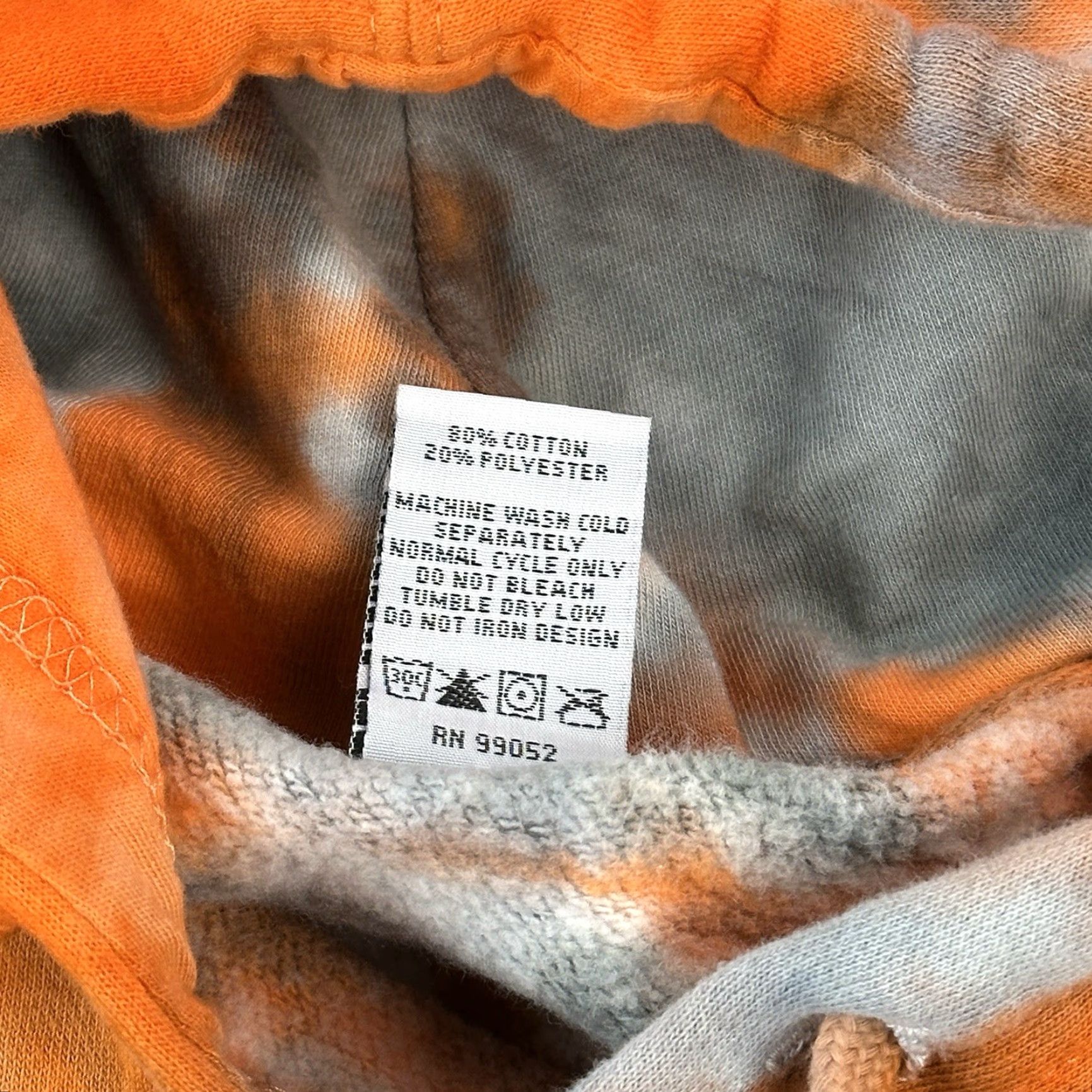 Vintage Independant Trading Co Hoodie Mens 3XL Orange Pigment Dyed Midweight Pullover Size US XXL / EU 58 / 5 - 6 Thumbnail