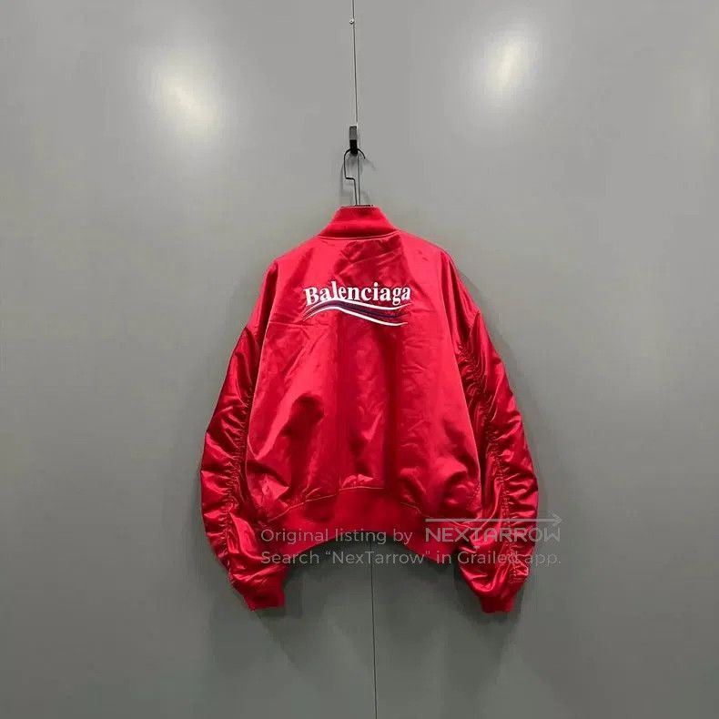 Balenciaga Balenciaga Red Embroidered Logo Jacket. Size US XS / EU 42 / 0 - 2 Thumbnail
