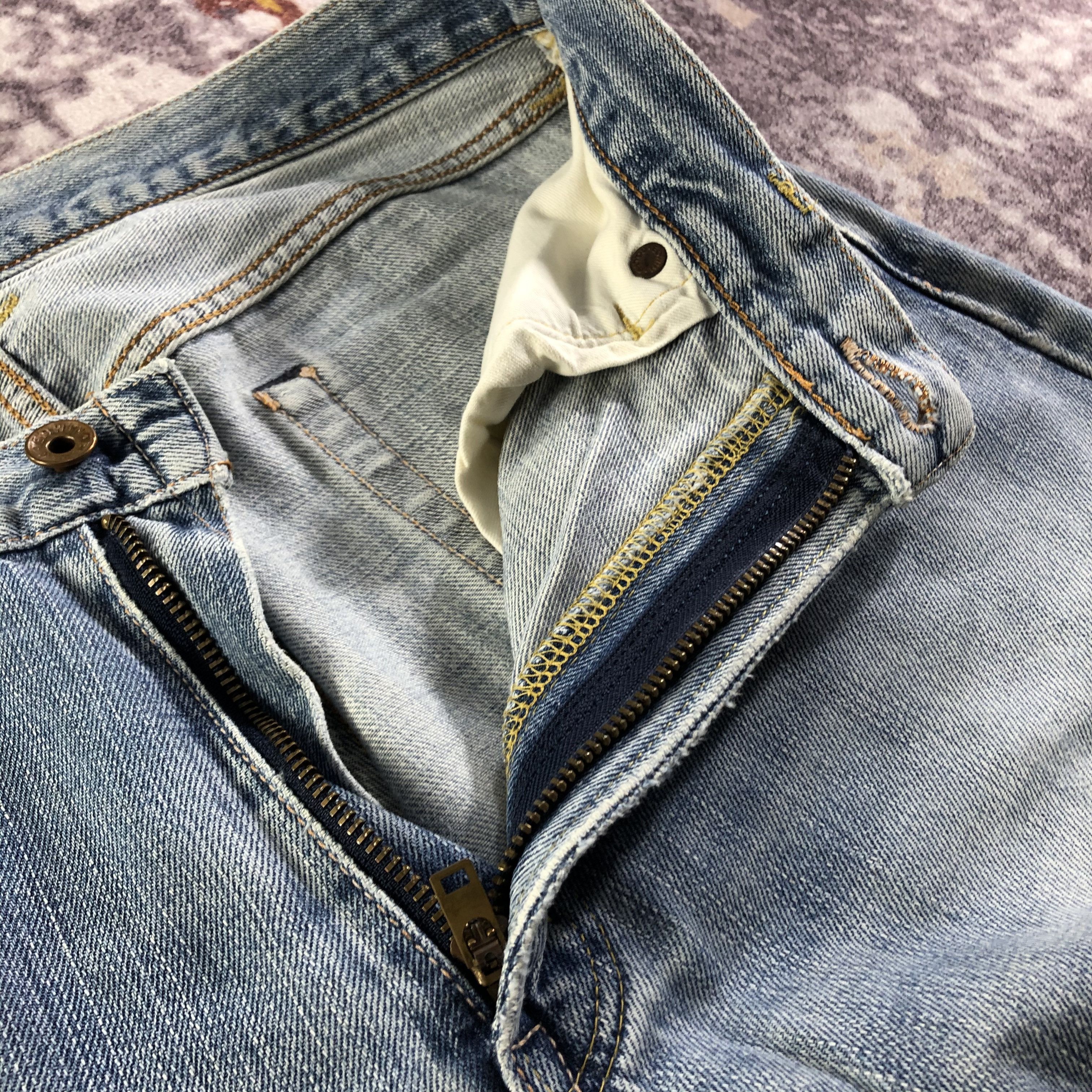 Edwin Vintage Light Wash Edwin 505 Selvedge Jeans-JM3577 Size US 32 / EU 48 - 9 Thumbnail