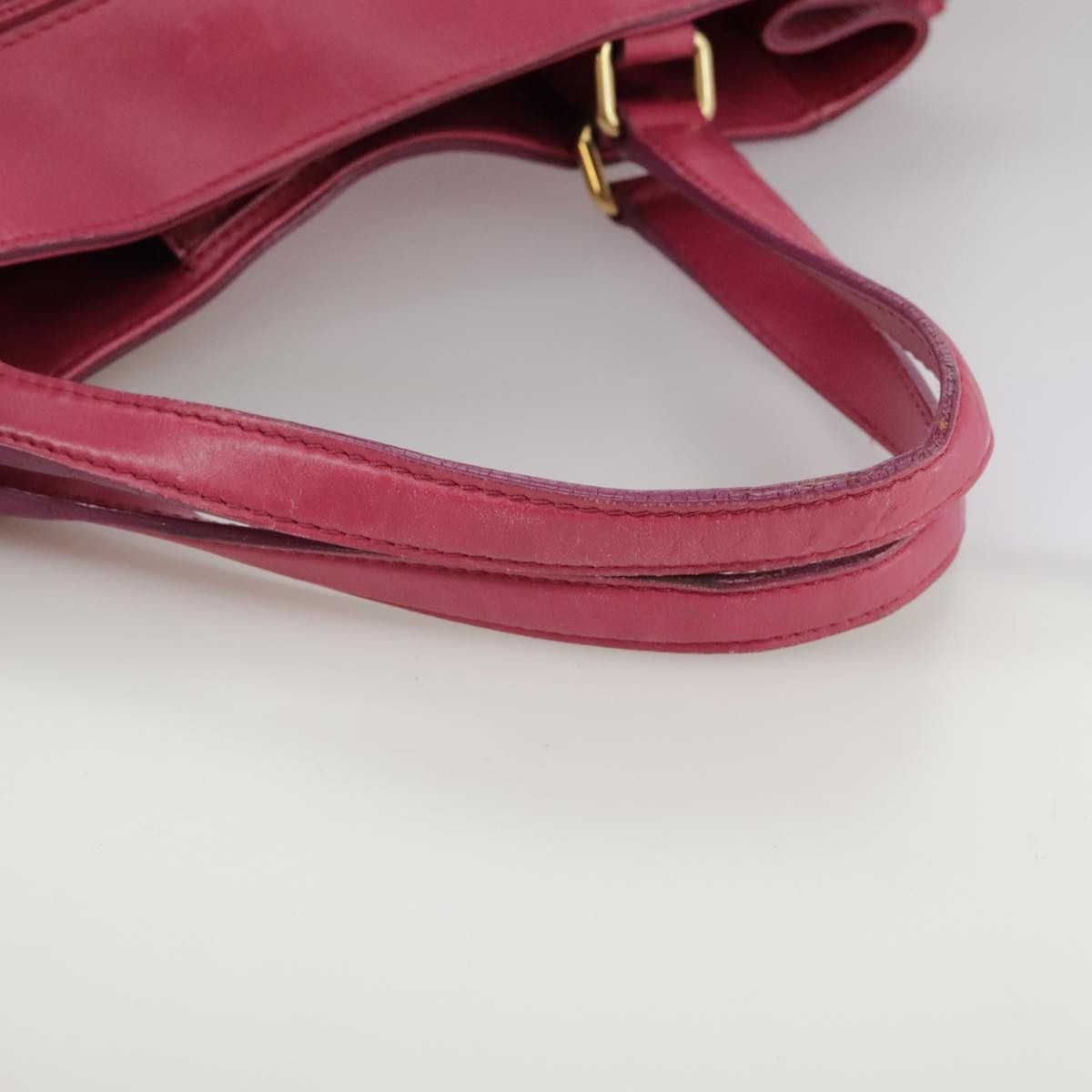 Burberry Blue Label Hand Bag Leather Pink Gold