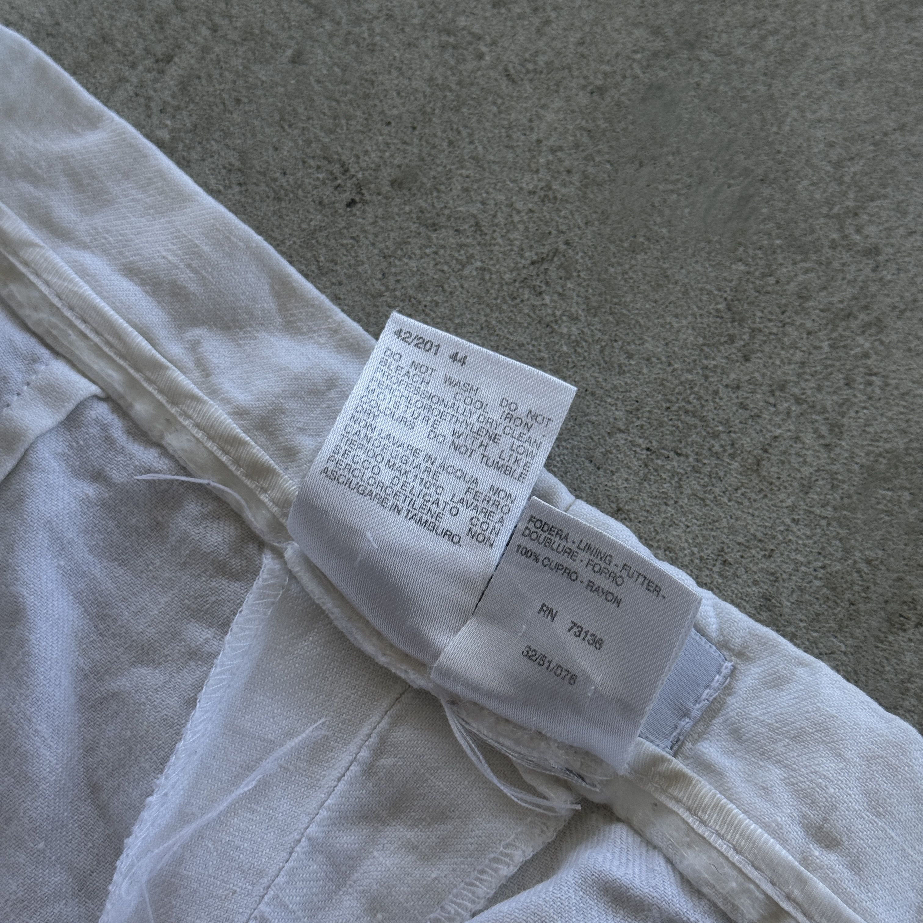 Vintage Max Mara Puro Lino White Linen Pants Made In Italy Size 32" / US 10 / IT 46 - 6 Thumbnail