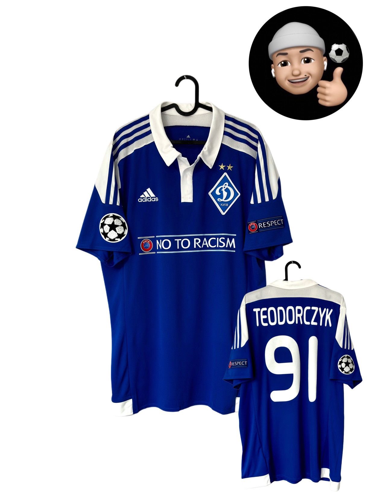 Adidas 2016 2017 GAME ISSUE Dynamo Kyiv Adidas Home Soccer Jersey Size US L / EU 52-54 / 3 - 1 Thumbnail