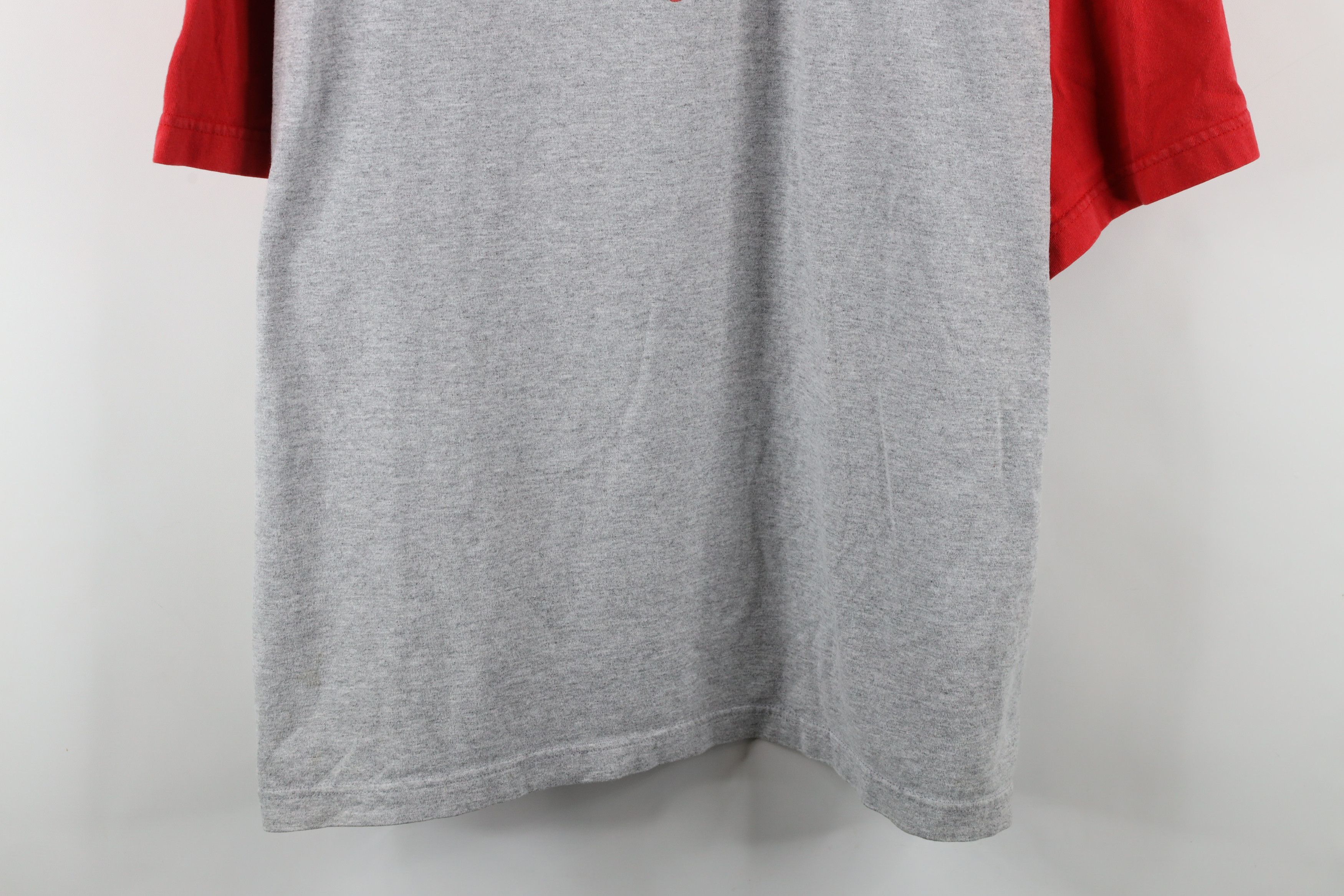 Nike × Vintage Vintage Nike Swoosh Ohio State University Raglan T-Shirt Size US XXL / EU 58 / 5 - 3 Thumbnail