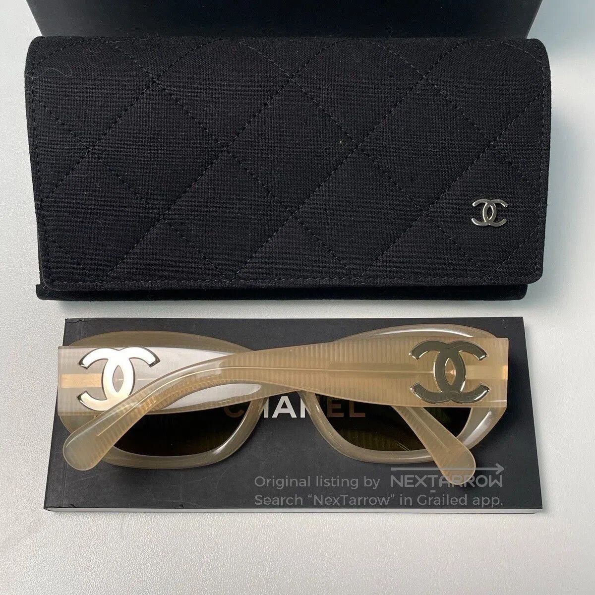 Chanel Chanel Brown Rectangular Sunglasses. Size ONE SIZE - 8 Thumbnail