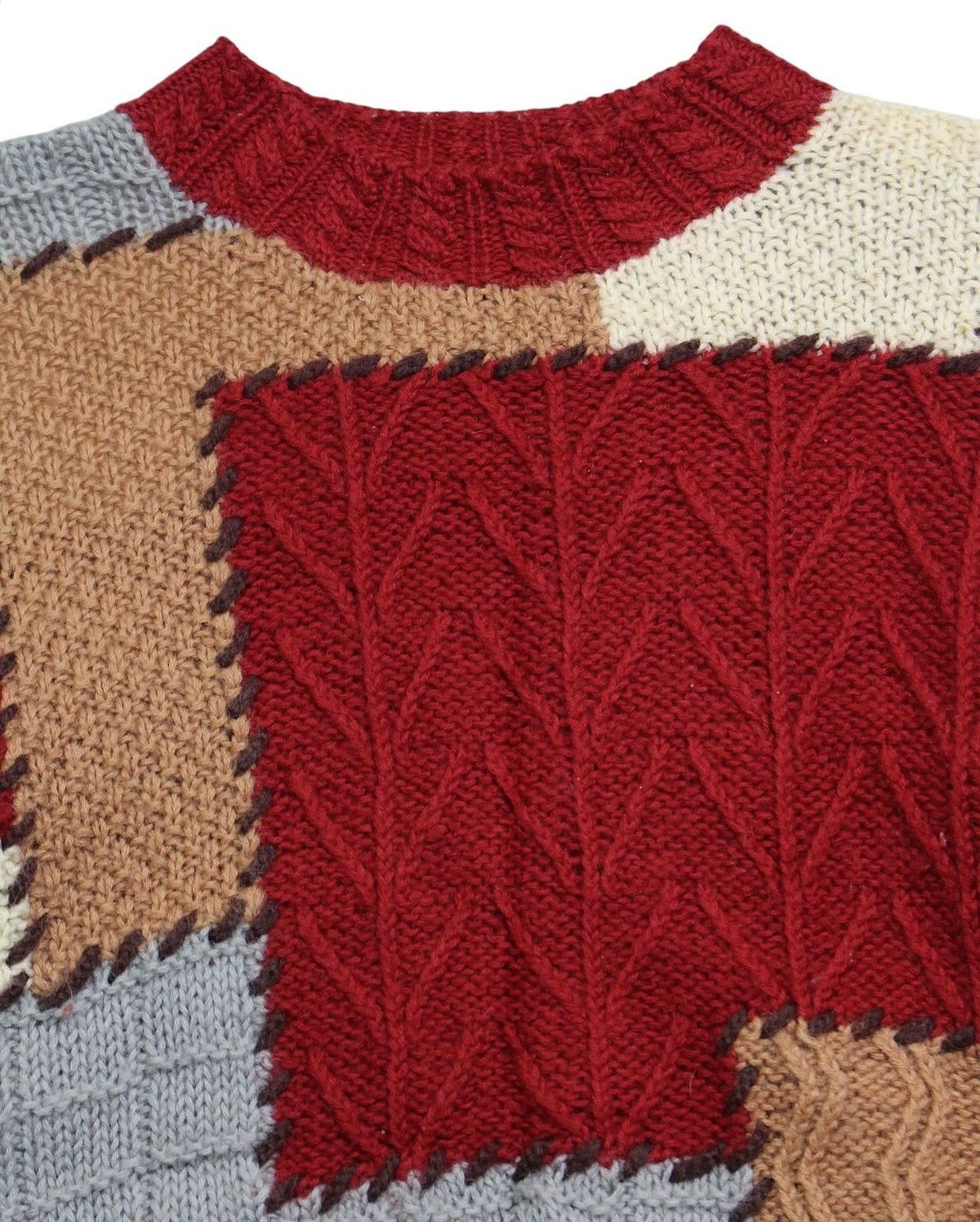 Japanese Brand 2000S NAIGAI PATCHWORK KNITWEAR Size US M / EU 48-50 / 2 - 6 Thumbnail