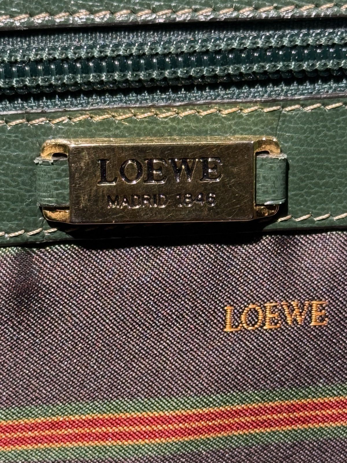 Loewe LOEWE Velázquez Handbag, Blue/Green Size ONE SIZE - 6 Thumbnail
