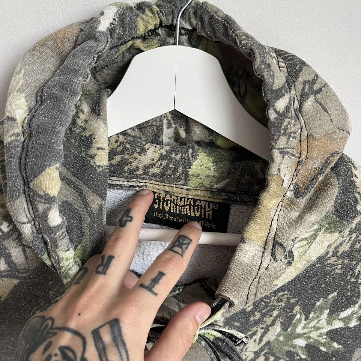Carhartt Distressed Khaki Camo Hoodie Size US L / EU 52-54 / 3 - 3 Thumbnail