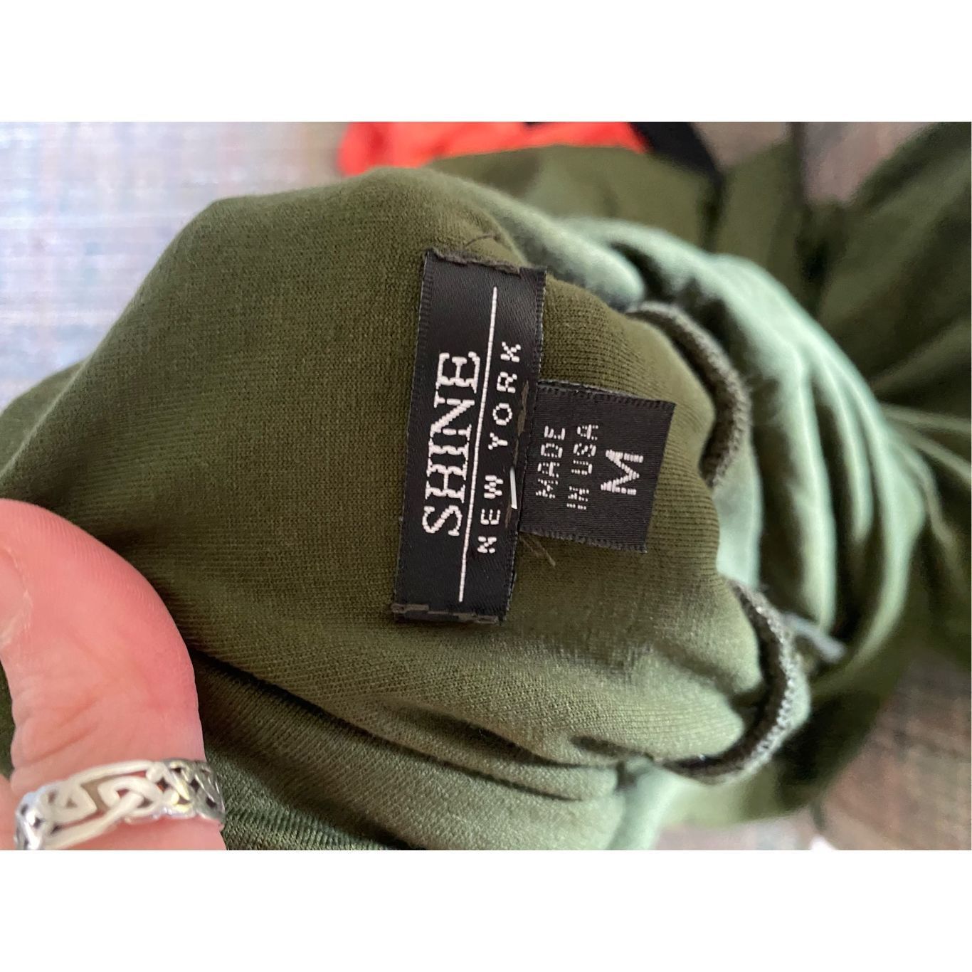 Shine Original Shine New York Green Knee-Length Jersey Feel Skirt, Size Med Size 30" / US 8 / IT 44 - 5 Thumbnail