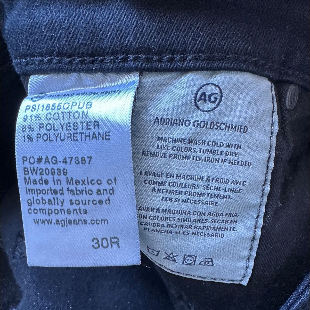 AG Adriano Goldschmied AG Black The Prima Ankle Cigarette Ankle Skinny Jean 30 Size 30" / US 8 / IT 44 - 8 Thumbnail