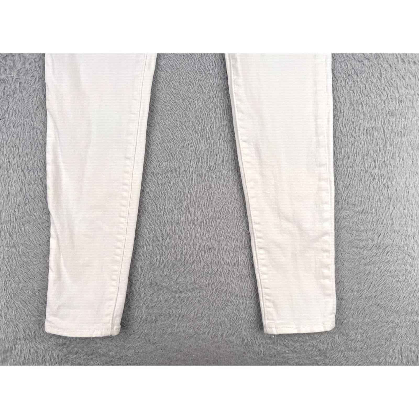 Levi's Levi's Jeans Women 26 White Denim Levi's 700 Series High Rise Skinny 26x30 Cotton Regular Denim Stretch Distressed 5-Pocket Solid Vintage No Size 26" / US 2 / IT 38 - 2 Thumbnail