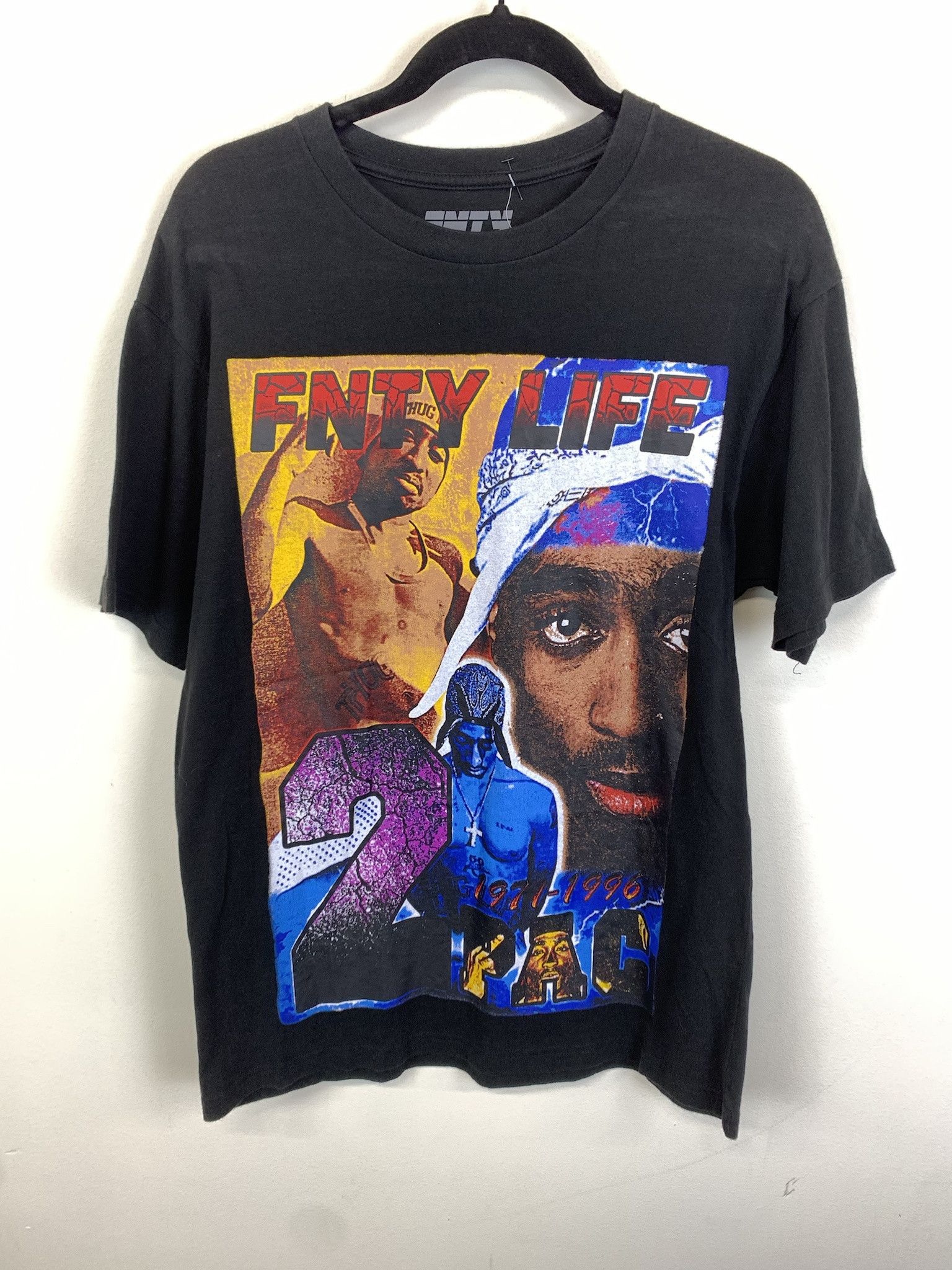 Vintage FTNY Life Tupac RIP Rap Tee Shirt All Over 2Pac Tee Shirt Size M Size US M / EU 48-50 / 2 - 1 Thumbnail