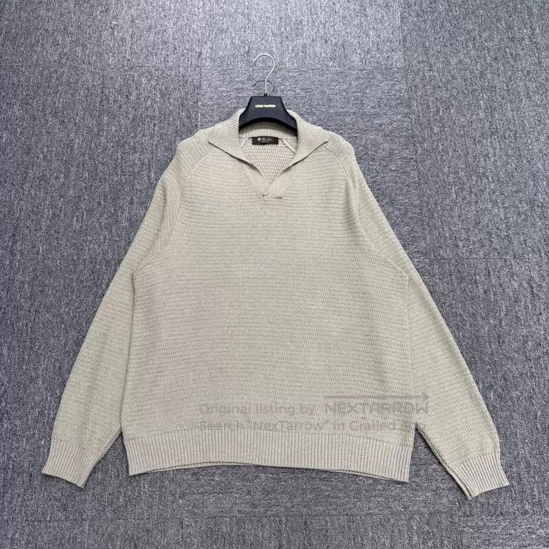 Loro Piana Loro Piana Silk and Linen Blended Knit Top Size US L / EU 52-54 / 3 - 1 Thumbnail