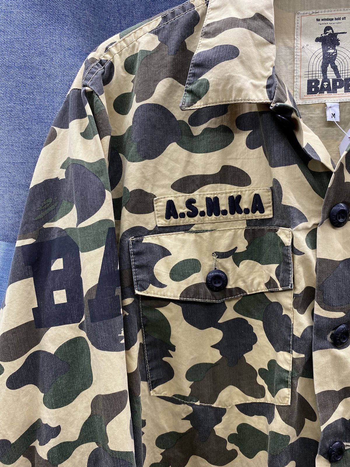 Bape × Vintage 1st bape military camo shirt a s n k a Size US M / EU 48-50 / 2 - 4 Thumbnail