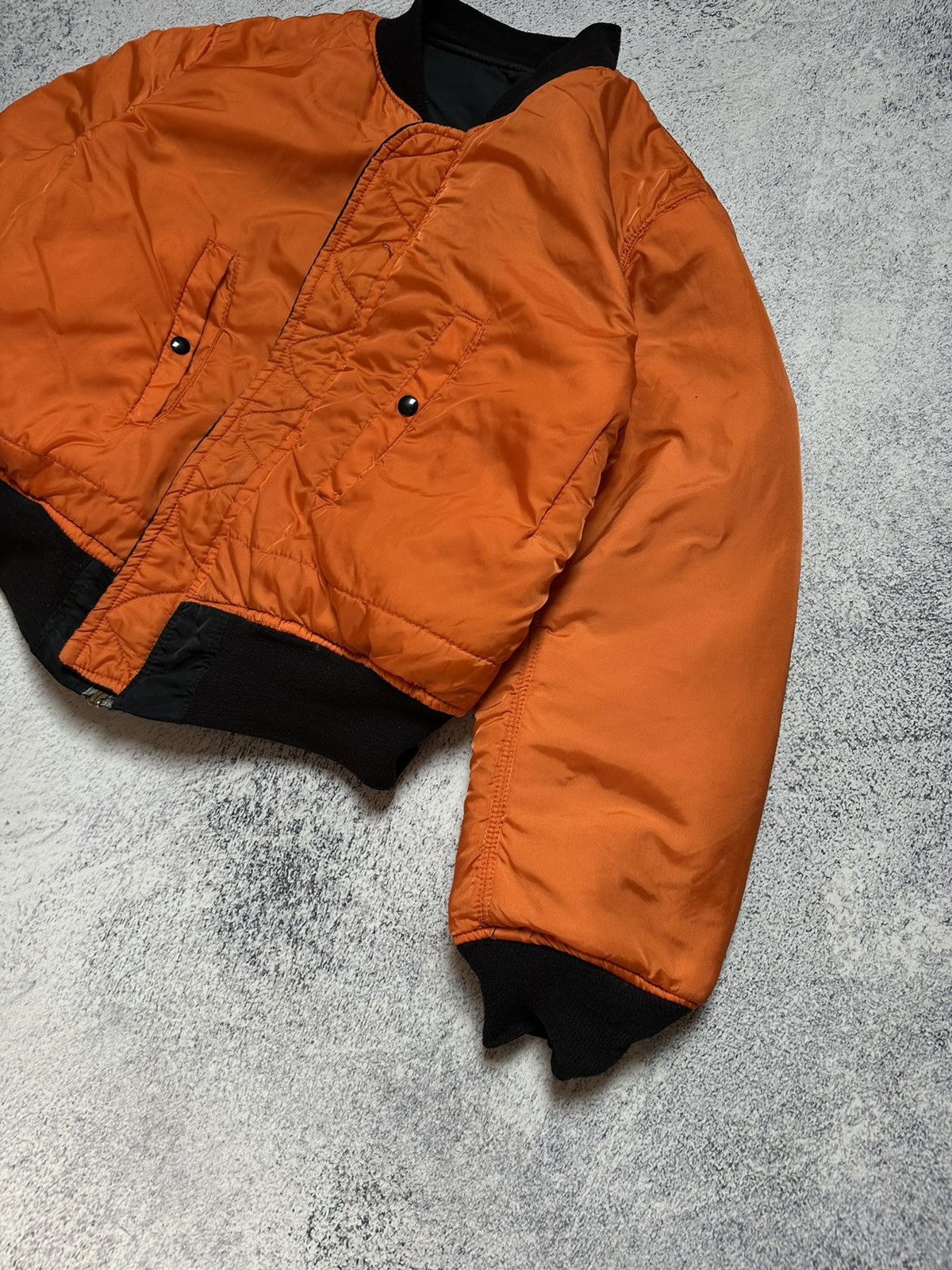 Alpha Industries Vintage 80s Alpha Industries MA-1 Reversible Bomber Jacket Size US XL / EU 56 / 4 - 17 Thumbnail