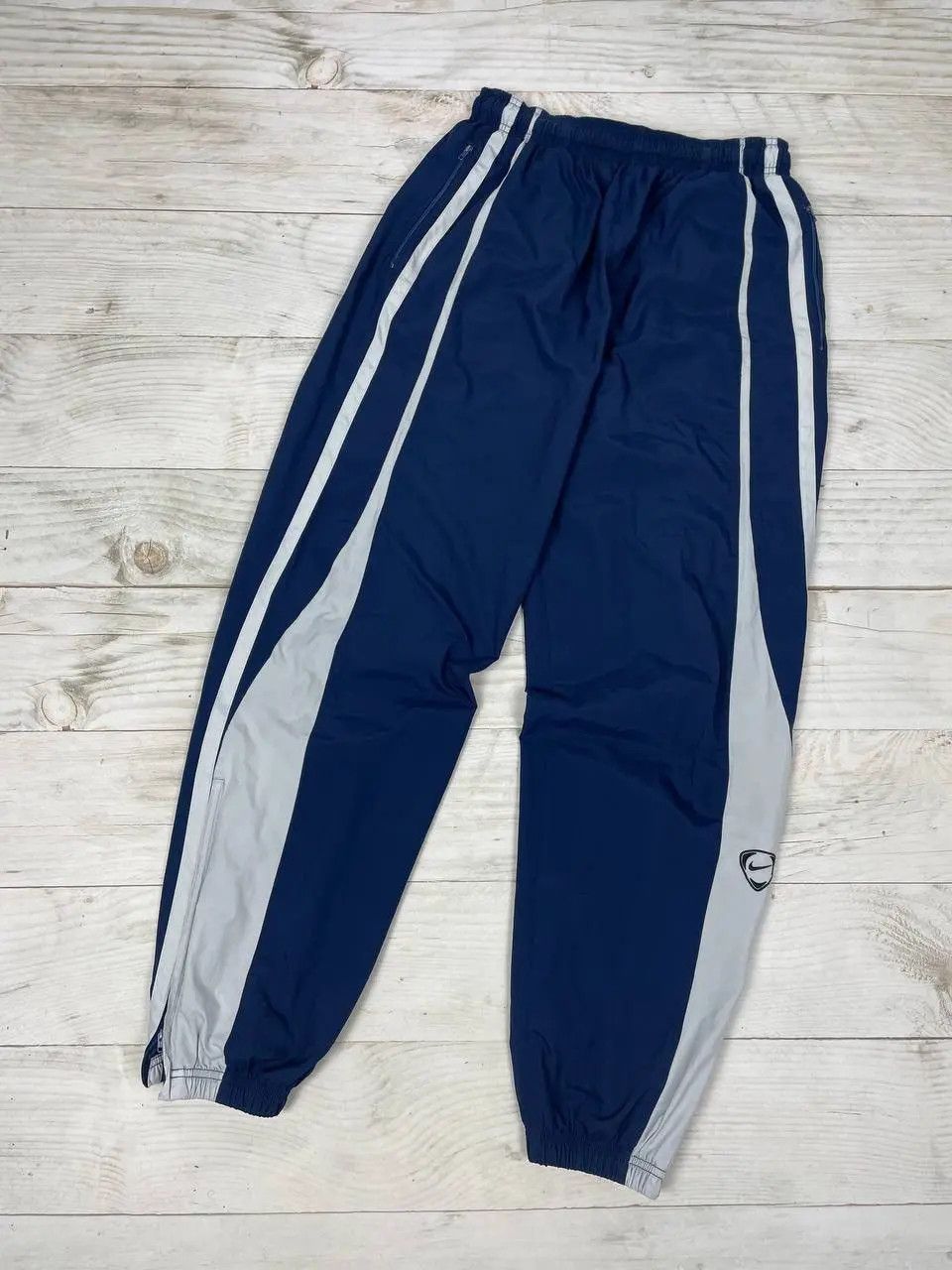 Nike Vintage Nike Track Pants 00s Swoosh Nylon Striped Size US 32 / EU 48 - 2 Thumbnail