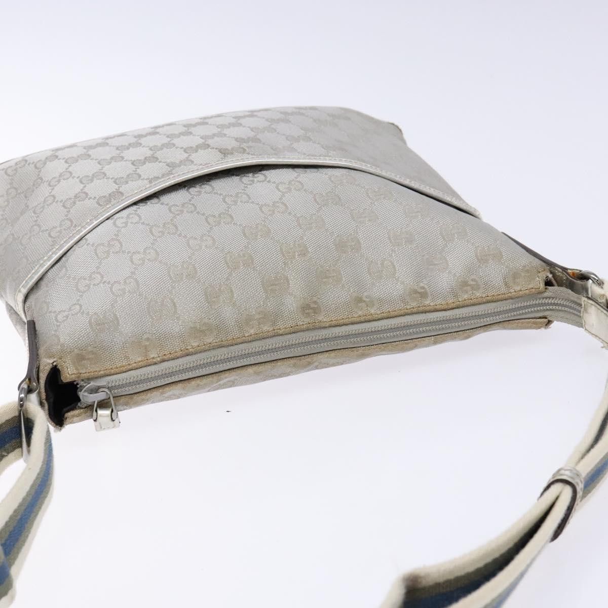 Gucci GUCCI GG Canvas Sherry Line Shoulder Bag Silver Size ONE SIZE - 6 Thumbnail
