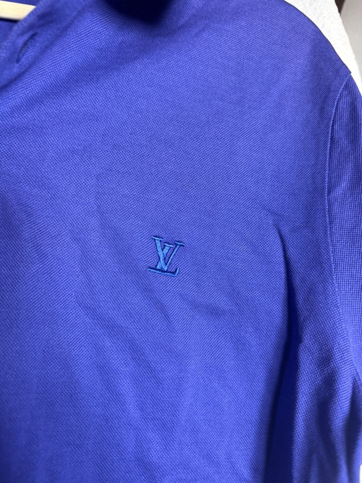 Louis Vuitton Louis Vuitton Purple/Blue LV Logo Polo Shirt Size L Cotton Size US L / EU 52-54 / 3 - 2 Thumbnail