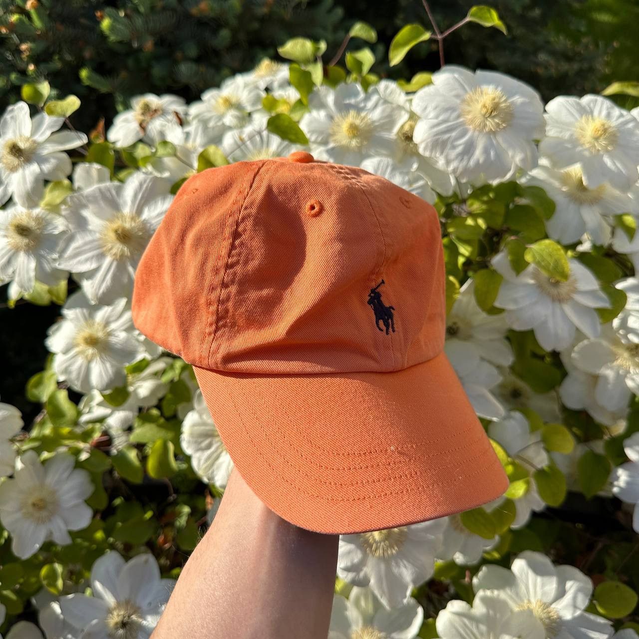 Orange ralph lauren hat best sale