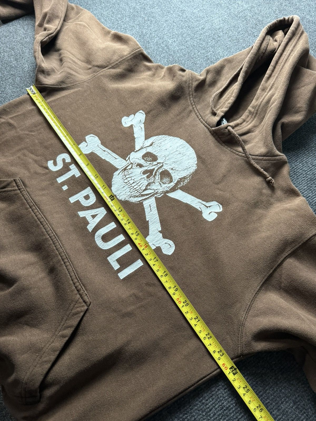 Vintage FC St Pauli Skull Hoodie Totenkopf Brown Pullover Streetwear Size US L / EU 52-54 / 3 - 12 Thumbnail