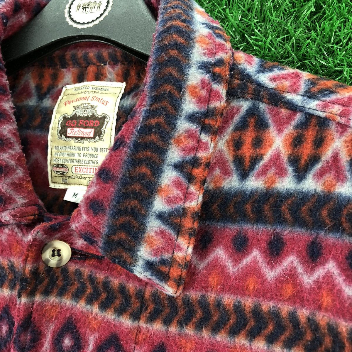 Japanese Brand Vintage 90's Navajo Fleece Chore Jacket by GQ Ford Size US XL / EU 56 / 4 - 8 Thumbnail