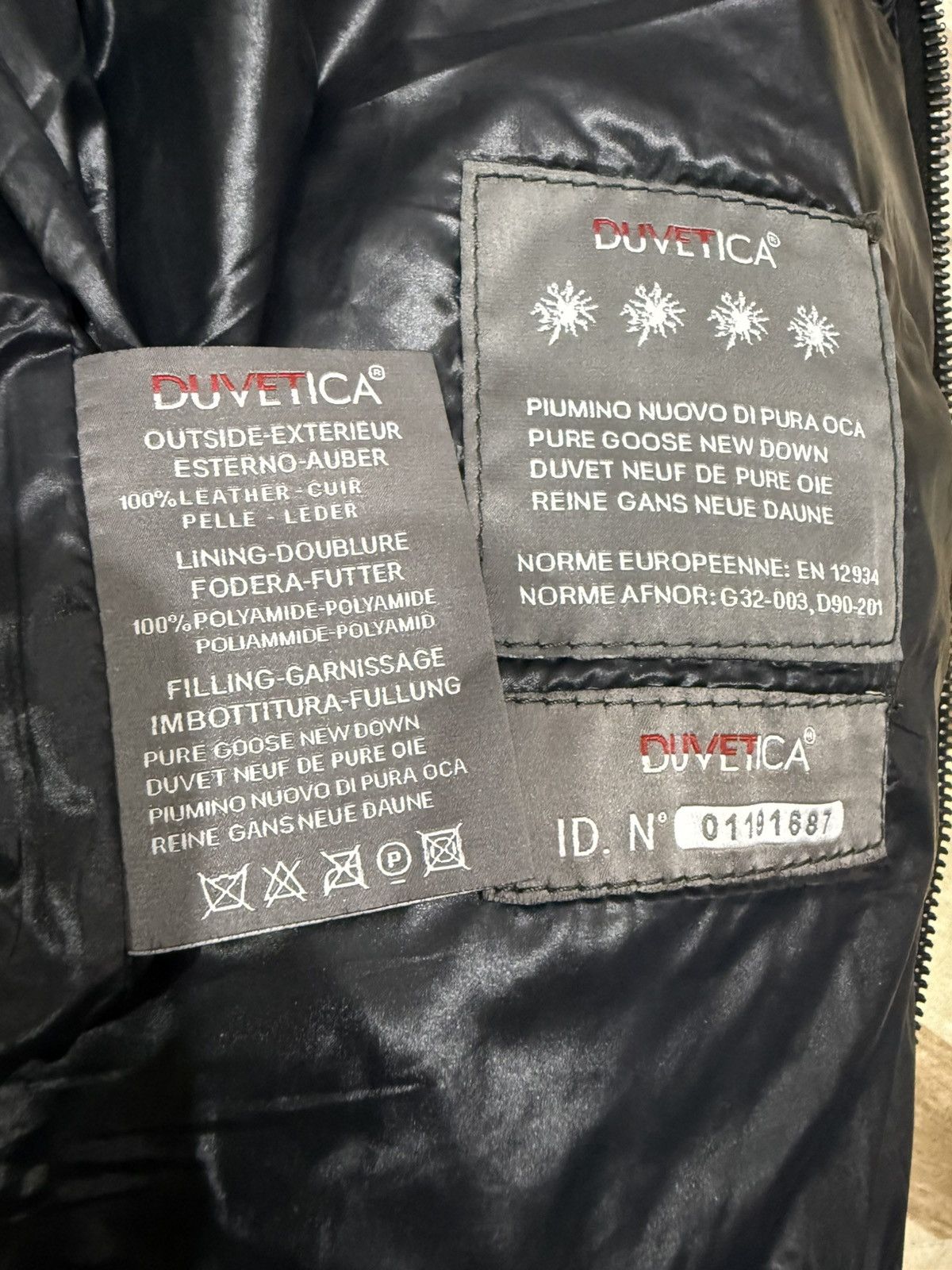 Duvetica DUVETICA FULL ZIPPER LEATHER PUFFER JACKET Size US M / EU 48-50 / 2 - 12 Thumbnail