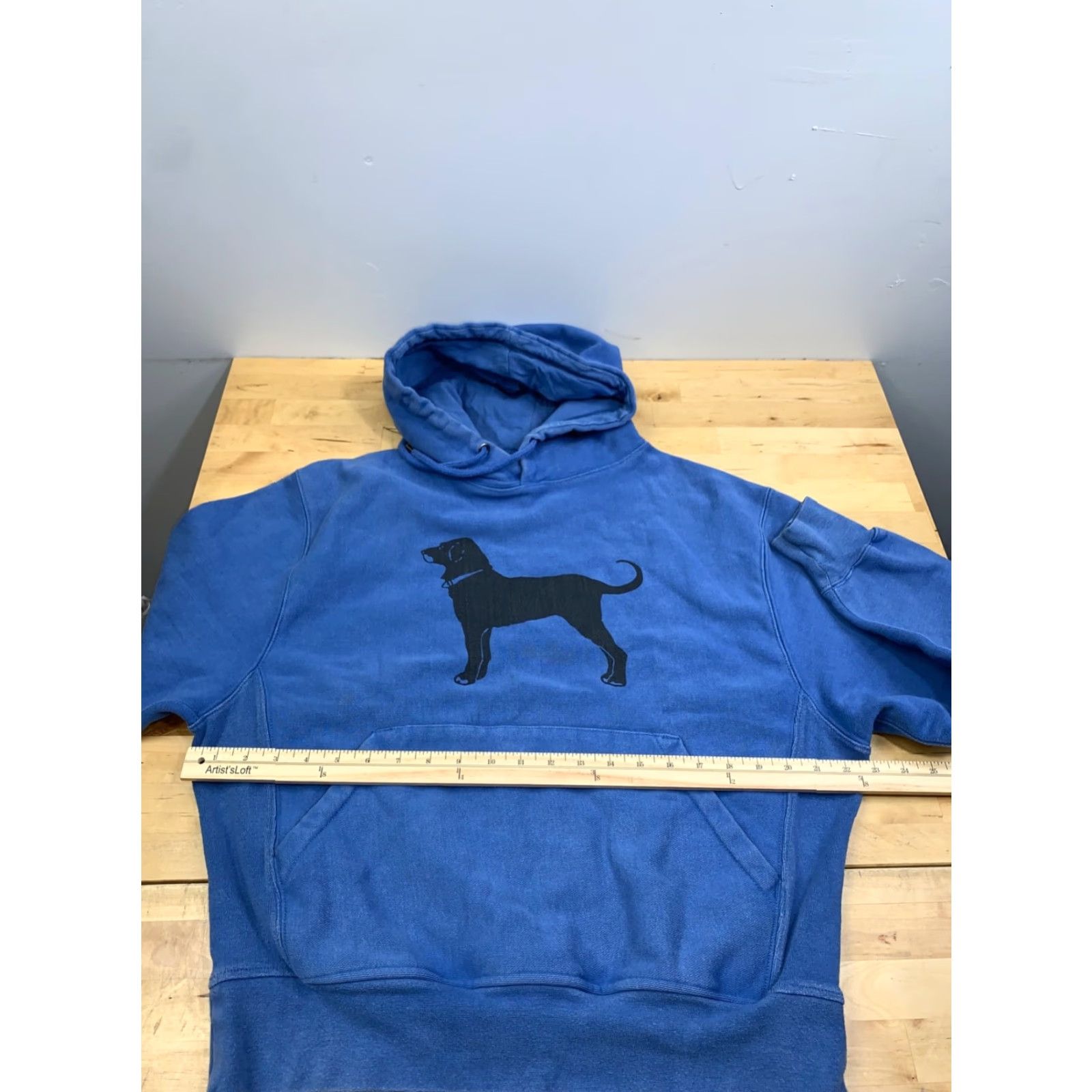 Vintage The Black Dog Hoodie Mens XS Blue Oversized Pullover Logo Heavy 11993 Size US XS / EU 42 / 0 - 6 Thumbnail
