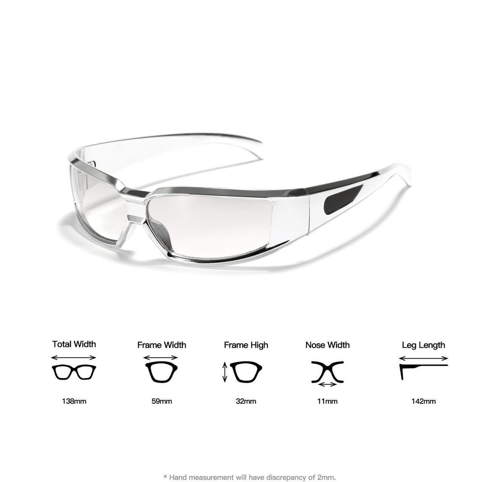 Japanese Brand Vtg Vintage Y2k Avant Garde Futuristic Rectangle Sunglasses Size ONE SIZE - 7 Thumbnail