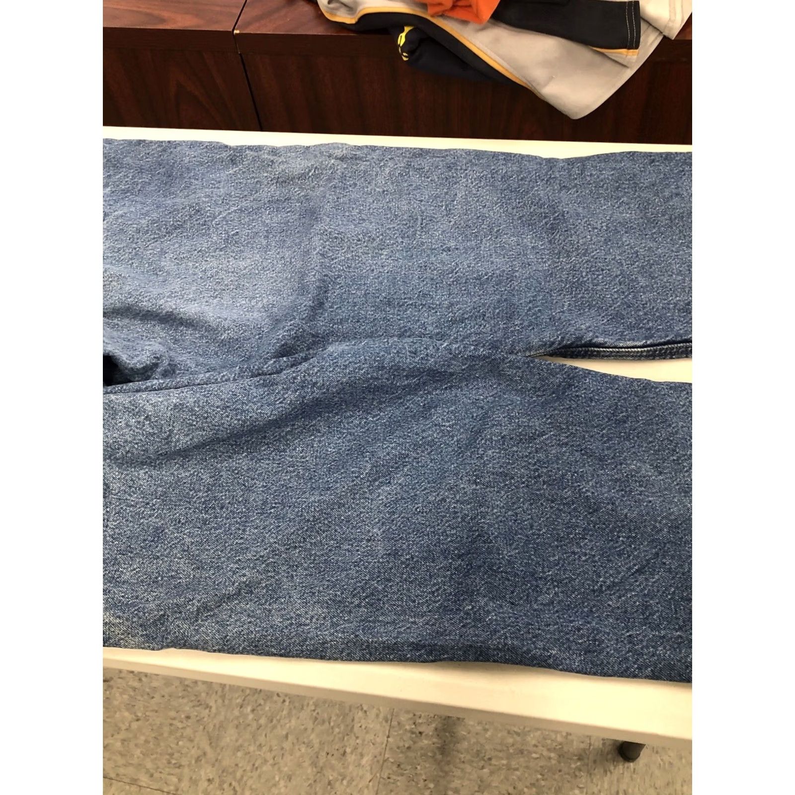 Carhartt VINTAGE Carhartt Jeans 42x27 Relaxed Denim Blue USA Lined Pockets US-Made Mens DST B21 DST Straight Flannel Size US 42 / EU 58 - 4 Thumbnail