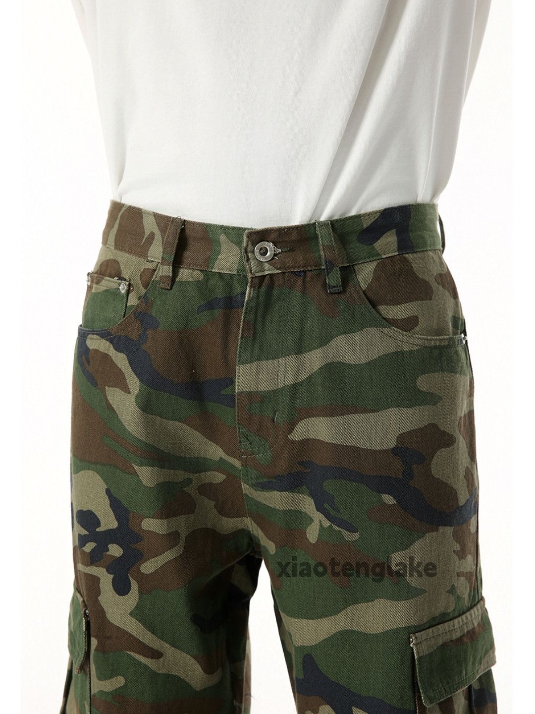 Designer × Japanese Brand × Vintage Unisex washed loose baggy hiphop cargo work camo pants Size US 32 / EU 48 - 3 Thumbnail