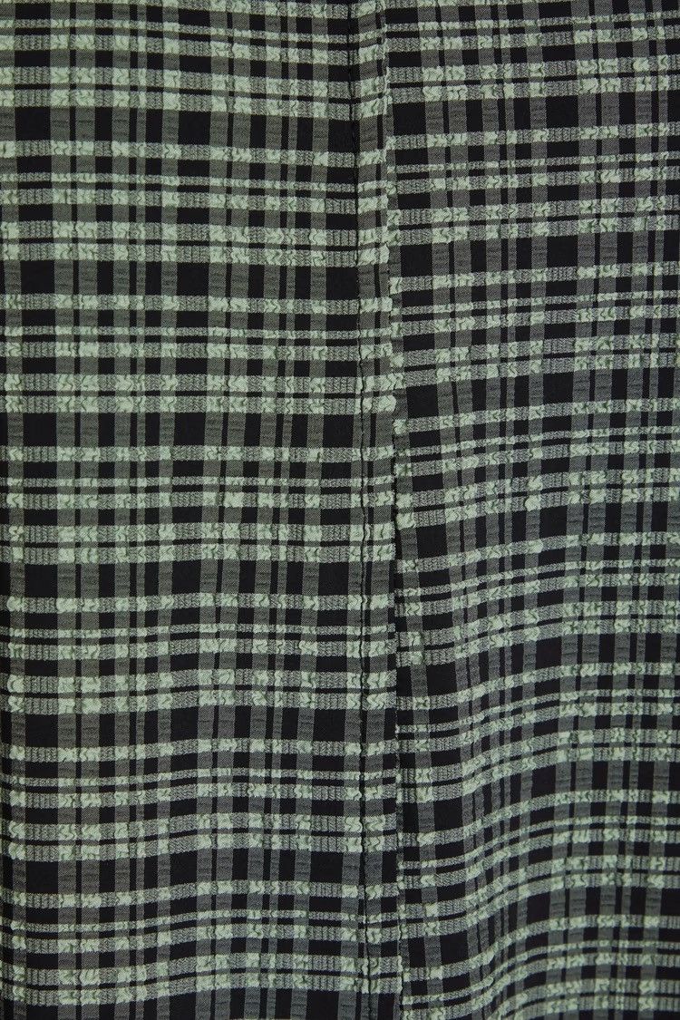 Ganni GANNI Cold-shoulder checked seersucker midi Dress EU32 Size XS / US 0-2 / IT 36-38 - 4 Thumbnail