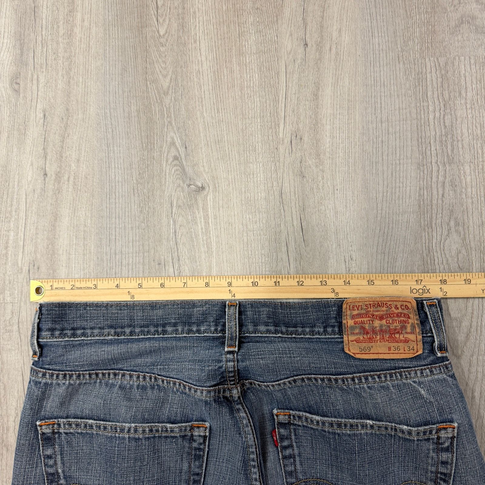 Levi's Vintage Levis 569 Loose Straight Jeans Men's 36x34 Faded Size US 36 / EU 52 - 12 Thumbnail