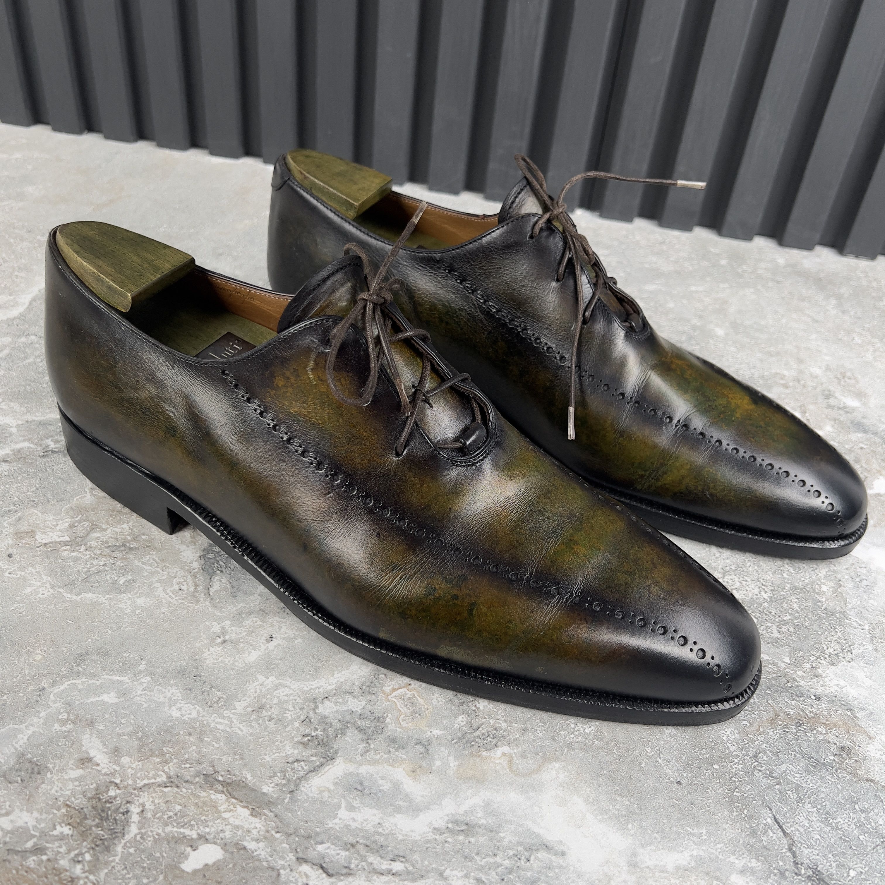 Berluti Oxford Derby Perforated Patina Venezia Leather Size US 11.5 / EU 44-45 - 5 Thumbnail