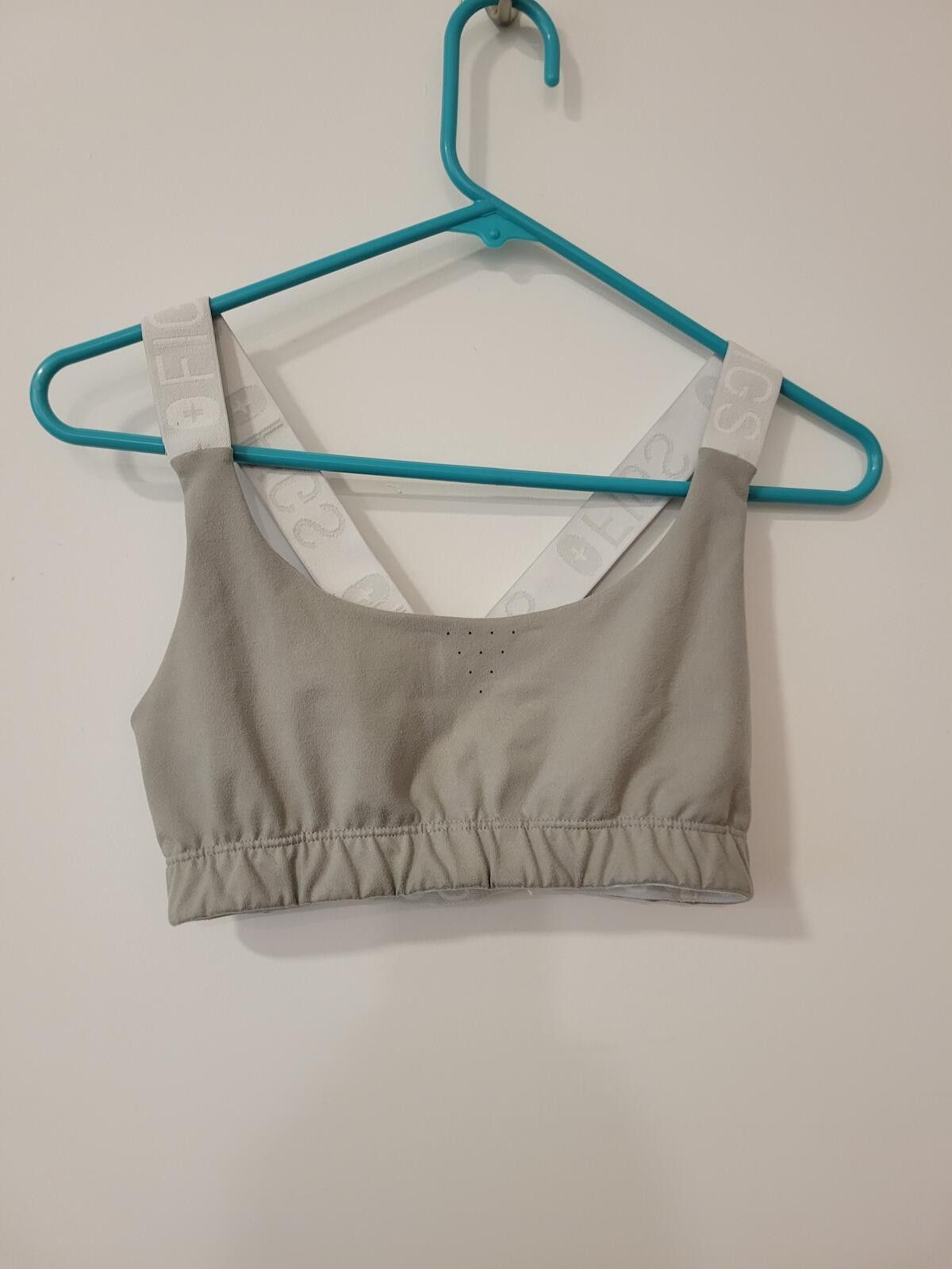 Eileen Fisher +Figs Gray Sports Bra with Elastic Logo Straps Size ONE SIZE - 1 Thumbnail