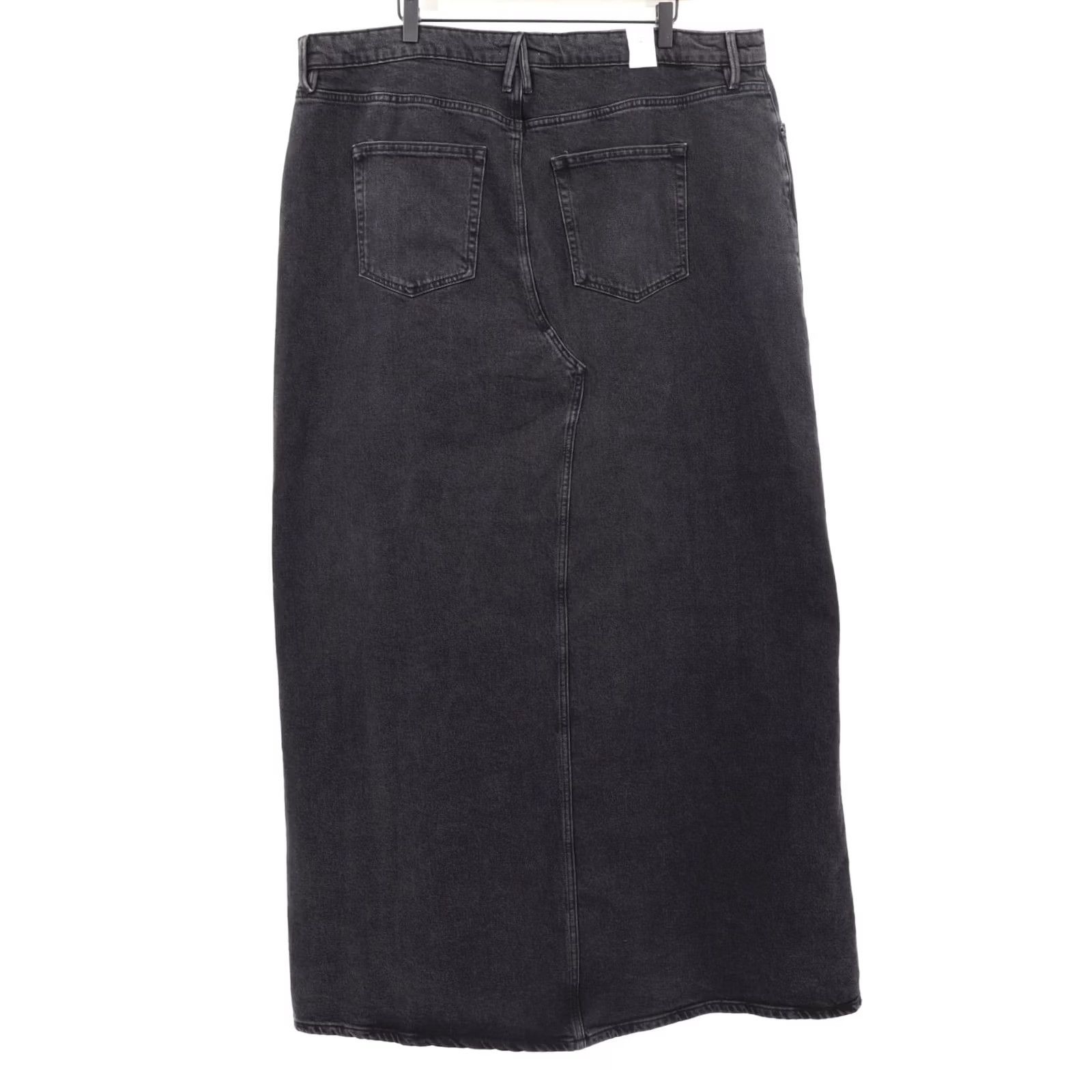 Good American Good American Skirt Female Regular Midi A-Line High Rise Black Sz 16 Denim Cotton Slit Pockets NEW Stored Tags Size 38" / US 16 / IT 52 - 2 Thumbnail