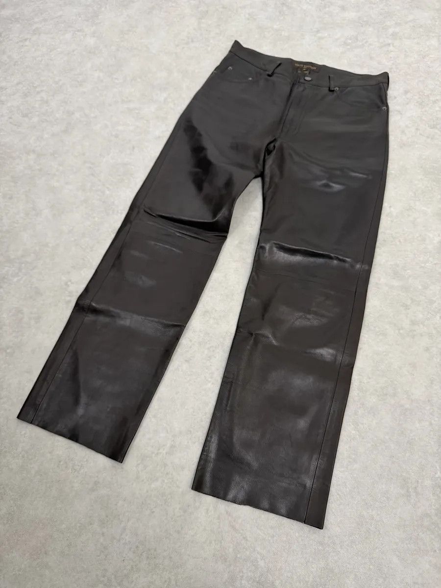 Louis Vuitton Louis Vuitton Brown Classy Lambskin Leather Pants Size US 32 / EU 48 - 11 Thumbnail