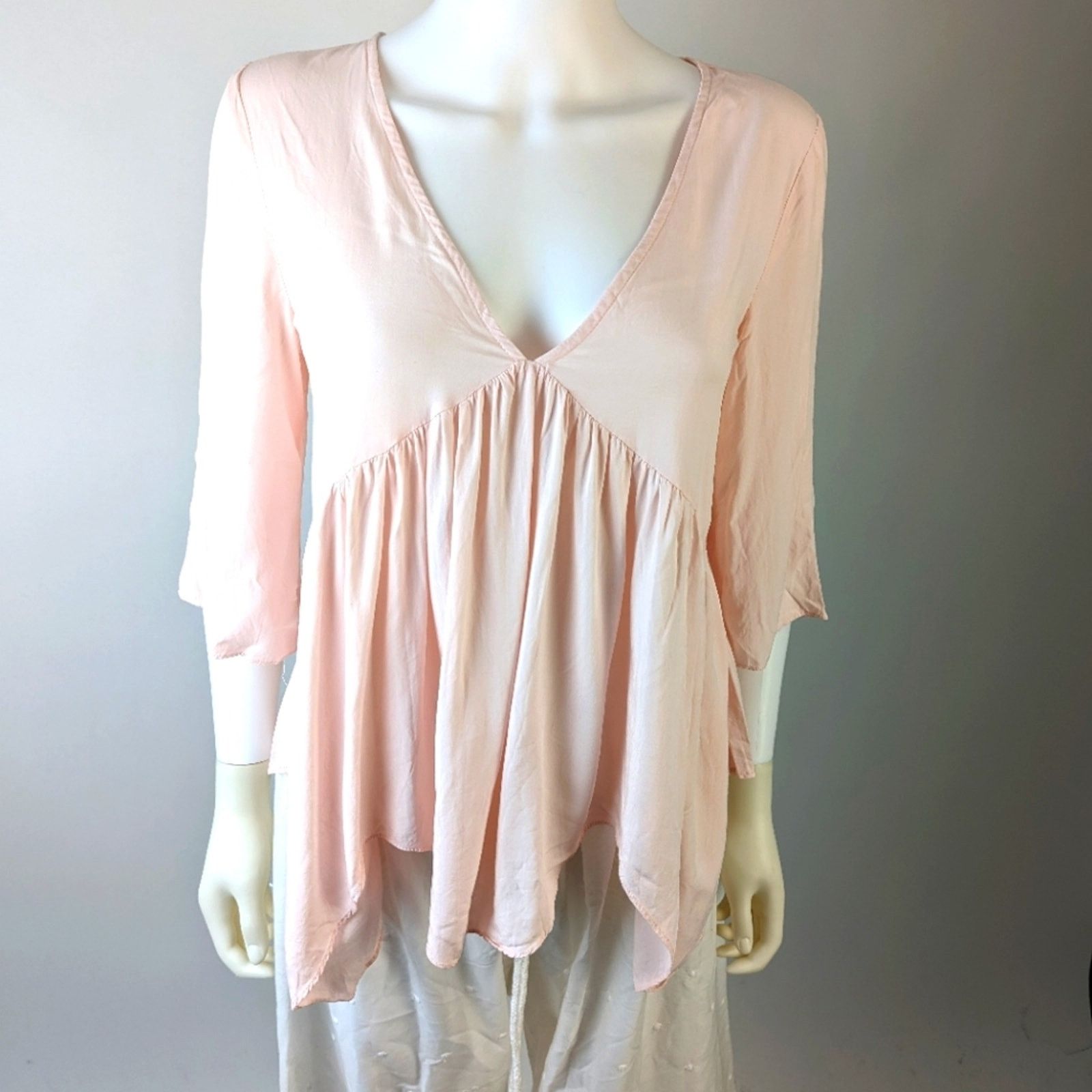 Shein Shein Pale Pink Babydoll Shirt S Size S / US 4 / IT 40 - 1 Thumbnail