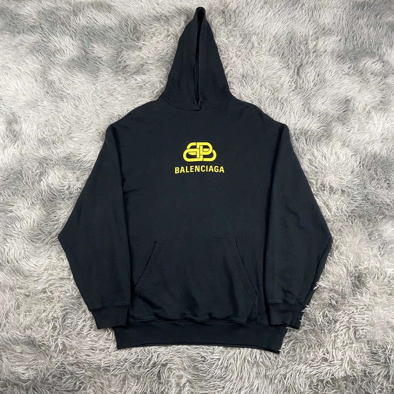 Balenciaga Yellow lock logo hooded sweater - Main Image
