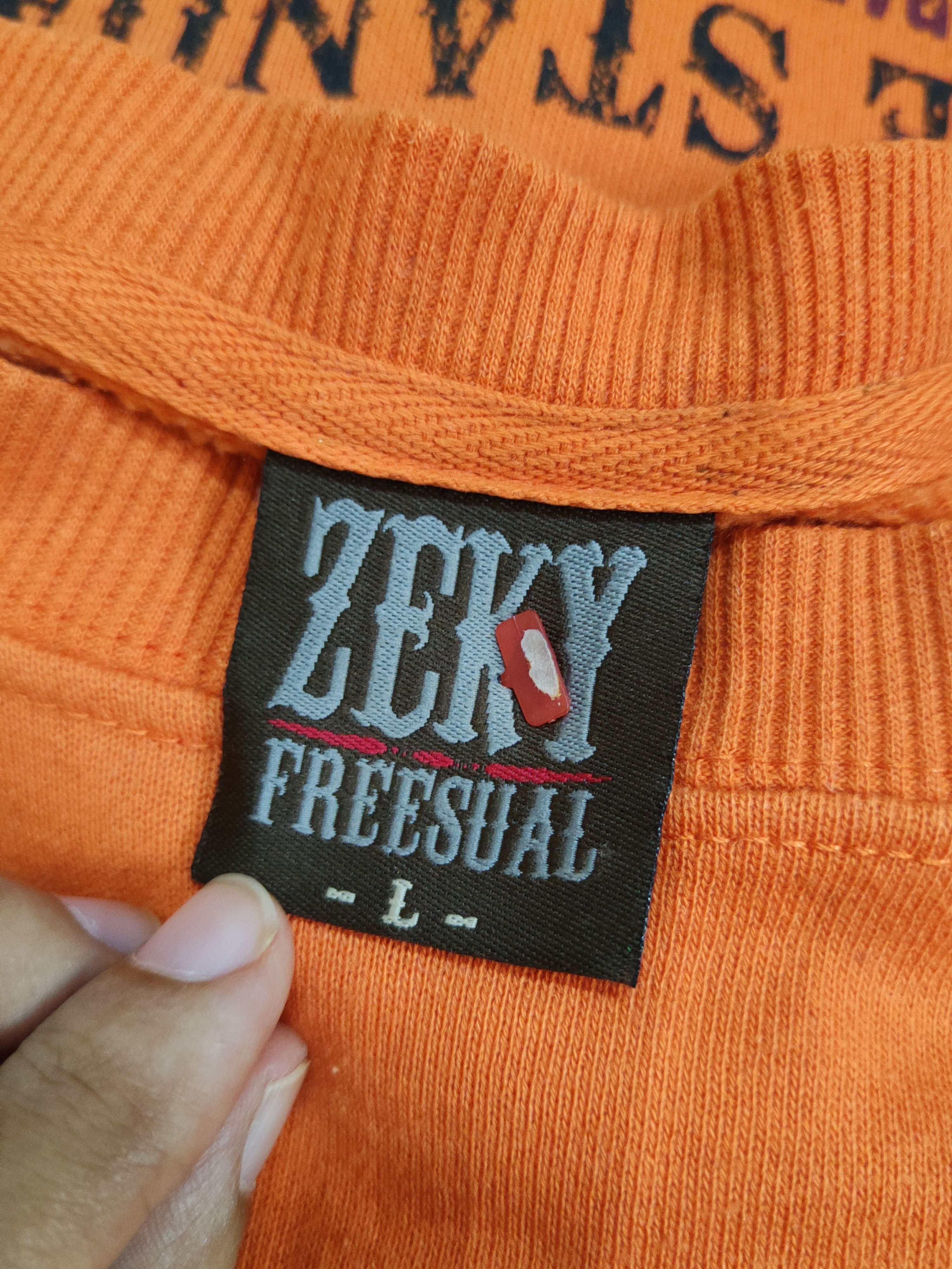 Japanese Brand Zeky Freesual Orange Sweatshirts #S2042 Size US L / EU 52-54 / 3 - 14 Thumbnail
