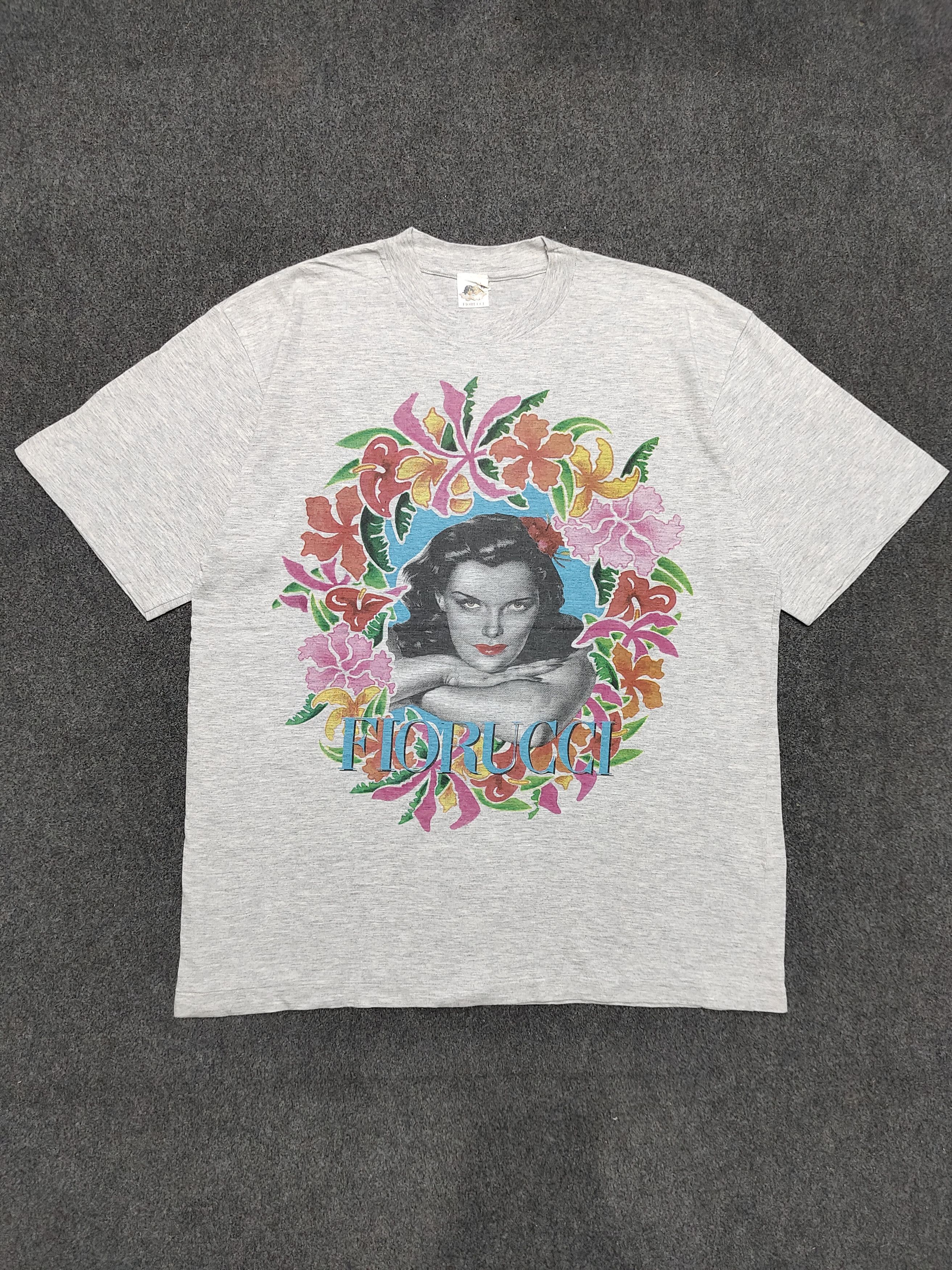 Fiorucci 2000s Fiorucci Japan- Rare Pop Floral Portrait T-Shirt Size US M / EU 48-50 / 2 - 1 Thumbnail