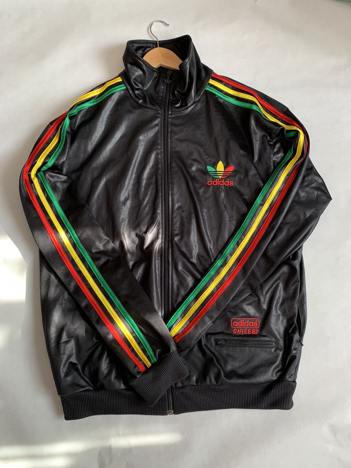 Y2K zip jacket Adidas Chile 62 Bob Marley/Jamaica