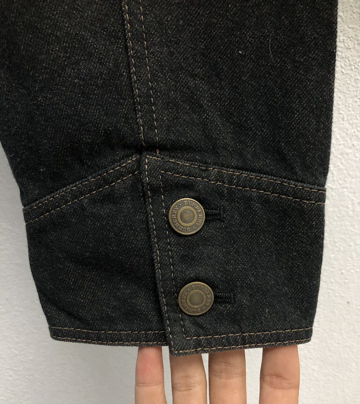 Burberry × Vintage Burberry London Women's Black Denim Jacket Size US M / EU 48-50 / 2 - 11 Thumbnail