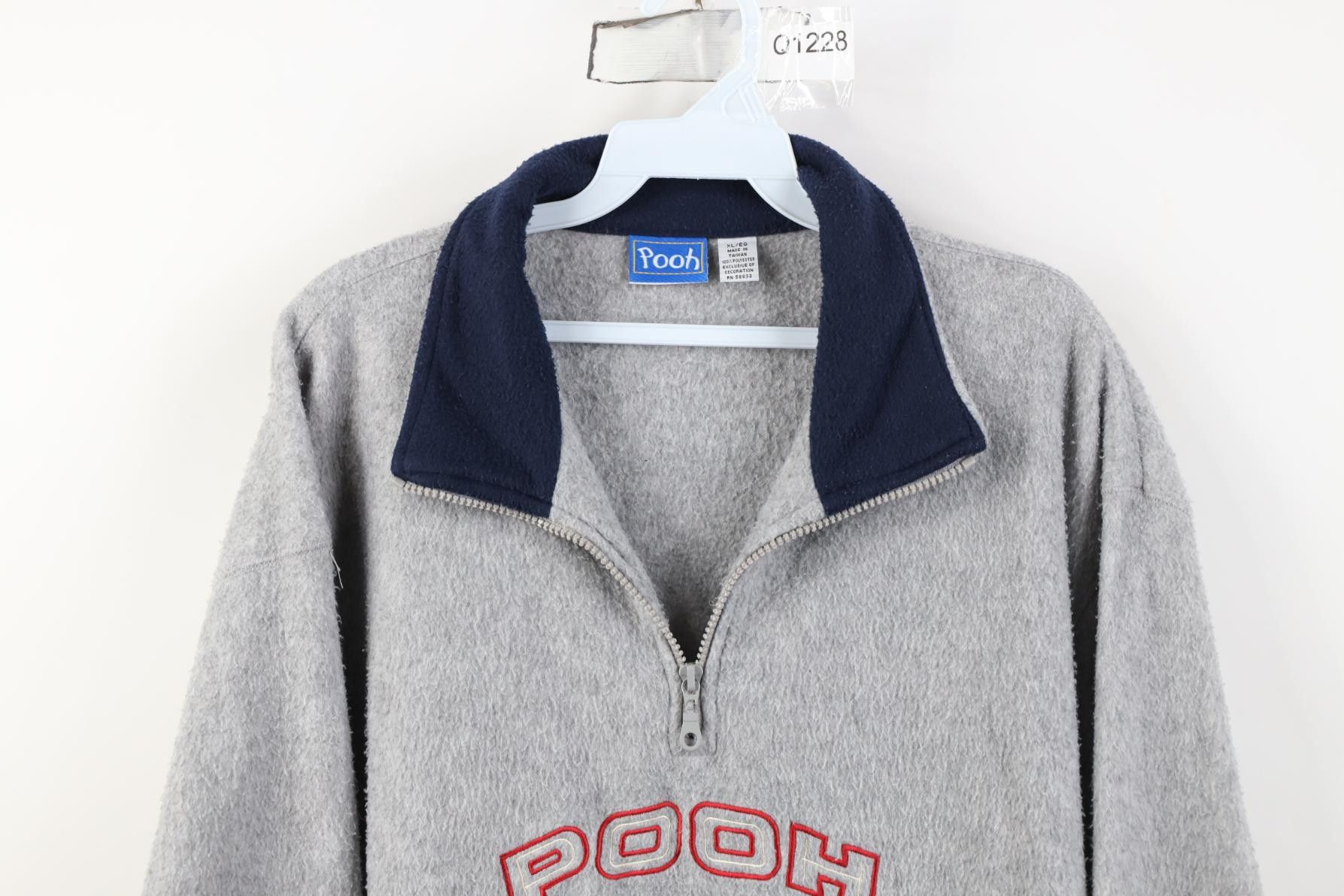 Disney Vintage 90s Disney Winnie the Pooh 1/4 Zip Fleece Sweater Size XL / US 12-14 / IT 48-50 - 2 Thumbnail