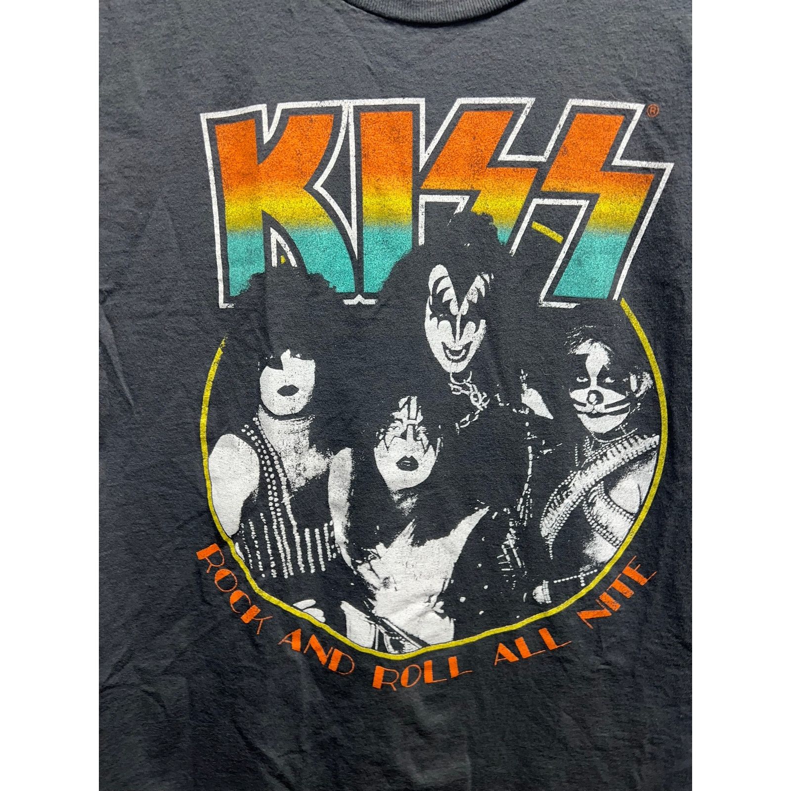 Vintage Womens Kiss Band Shirt Rock And Roll All Nite Night Music L Size L / US 10 / IT 46 - 2 Thumbnail