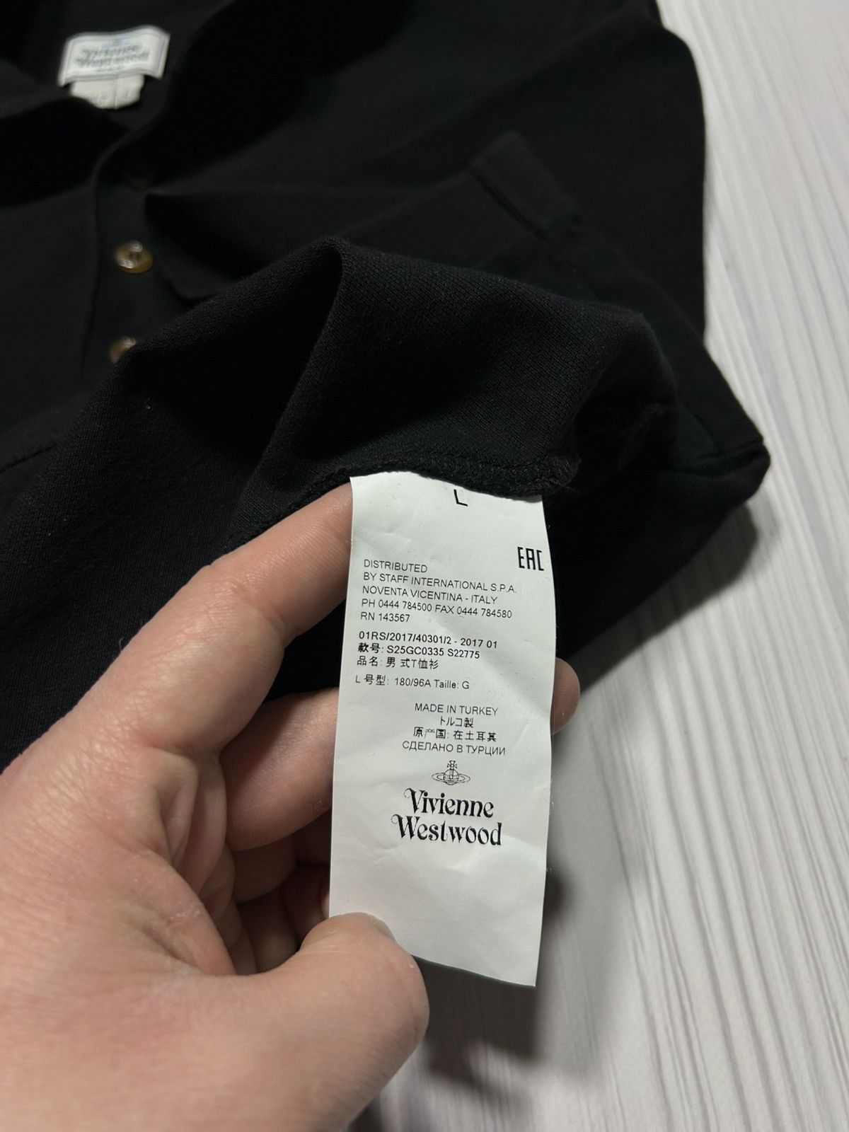Vivienne Westwood Vivienne Westwood Black Polo T-Shirt Size L Size US L / EU 52-54 / 3 - 8 Thumbnail